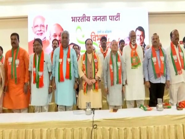 Bharatiya Janata Party (BJP) working President JP Nadda on Sunday addressed party workers at Panvel. (Photo/ANI)