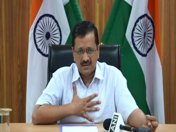Delhi Chief Minister Arvind Kejriwal addressing the media on Sunday. Photo/ANI