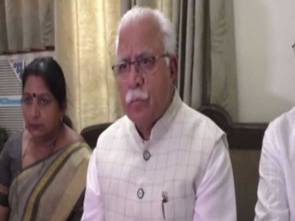 Haryana Chief Minister Manohar Lal Khattar after meeting the family of slain doctor in Karnal. (Photo/ANI)