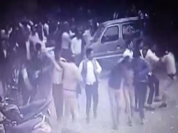 A CCTV visual from the Tis Hazari clash (Photo/CCTV Footage)