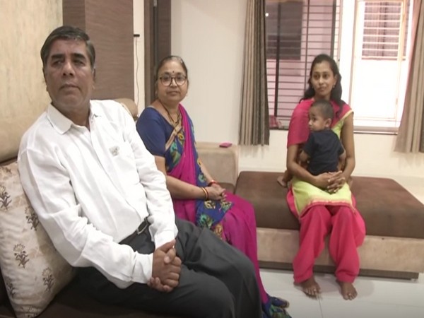 Dilip Muley, Mangala Muley, Dr. Shraddha Muley with her son (Photo/ANI)