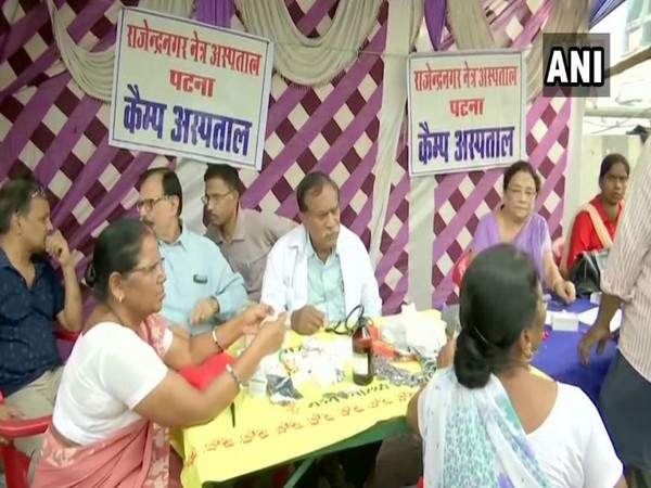 Doctors providing medical services in makeshift camps in Patna, Bihar. (Photo/ANI)