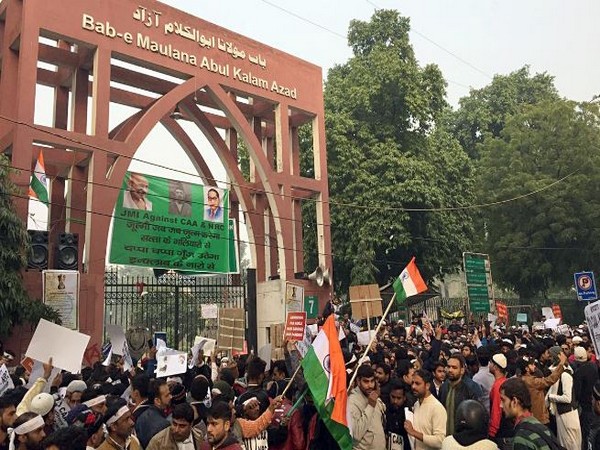 Protest held against CAA and NRC at Jamia Millia Islamia University (File Photo)