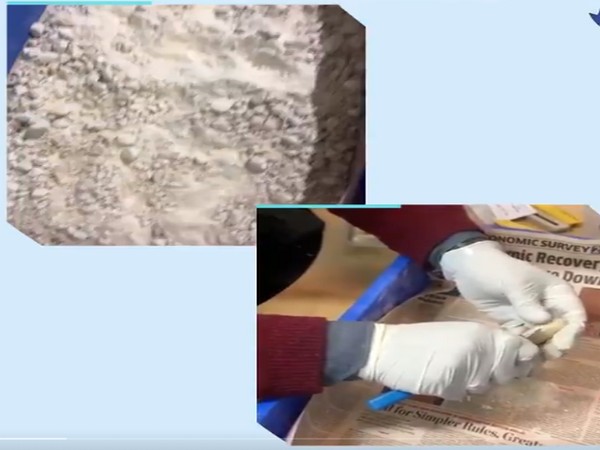 White powdery substance which was seized by the department.  (Photo/Delhi customs twitter)