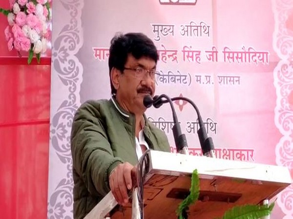 Madhya Pradesh Labour Minister Mahendra Singh Sisodia during an event in Guna, Madhya Pradesh (Photo/ANI)