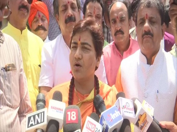 BJP MP Pragya Thakur addressing the press