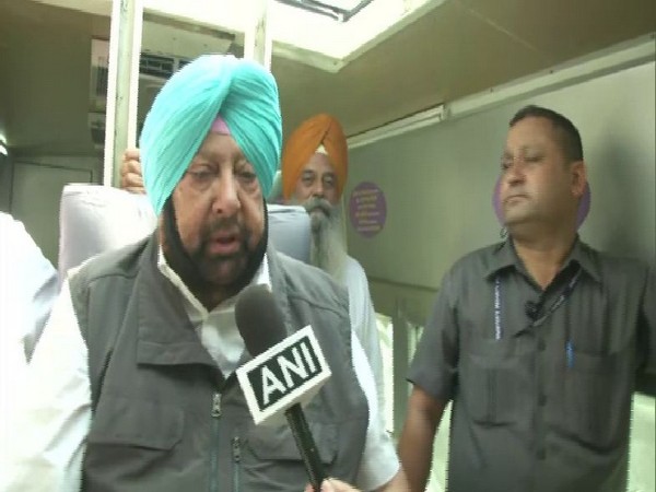 Punjab Chief Minister Captain Amarinder Singh speaking to ANI on Tuesday in Ludhiana. Photo/ANI