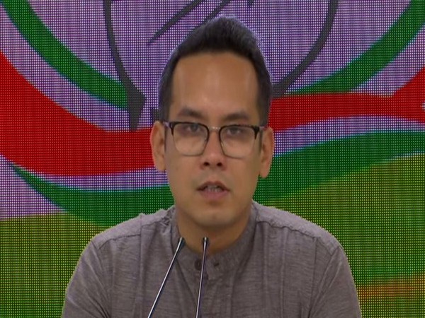 Congress leader Gaurav Gogoi addressing a press conference in New Delhi on Wednesday. Photo/ANI