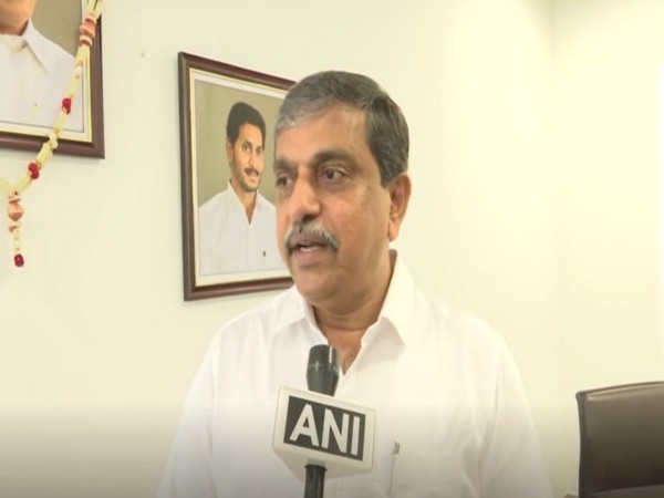 YSRCP General Secretary Sajjala Ramakrishna Reddy speaking to ANI on Saturday. Photo/ANI