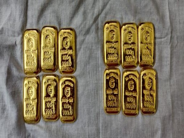 Gold seized by the Directorate of Revenue Intelligence (DRI) Hyderabad Zonal Unit. (Photo/ANI)