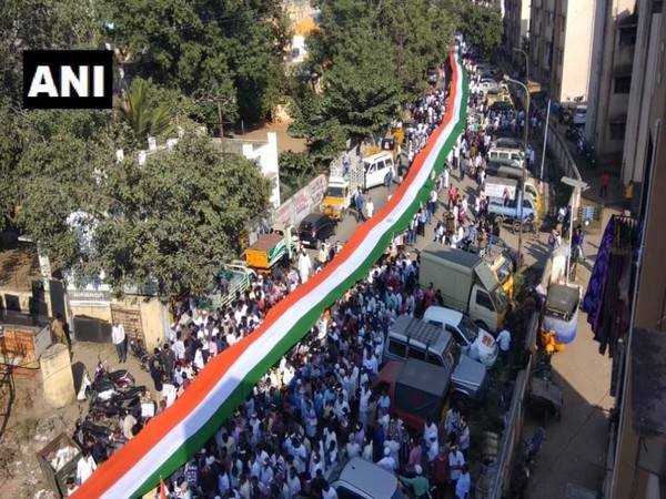 A tricolour march carried out in Tamil Nadu's Coimbatore (Photo/ANI)