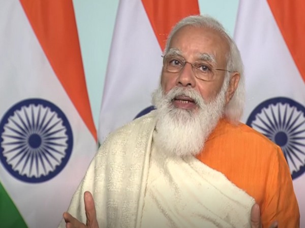 Prime Minister Narendra Modi while addressing centenary celebrations of Visva-Bharati University in Shantiniketan, West Bengal. (Photo/ANI)