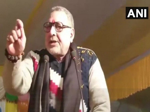 Union Minister Giriraj Singh during an event in Bihar on Wednesday (Photo/ANI)