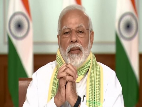 Prime Minister Narendra Modi during an interaction with Sarpanchs on Friday. Photo/ANI