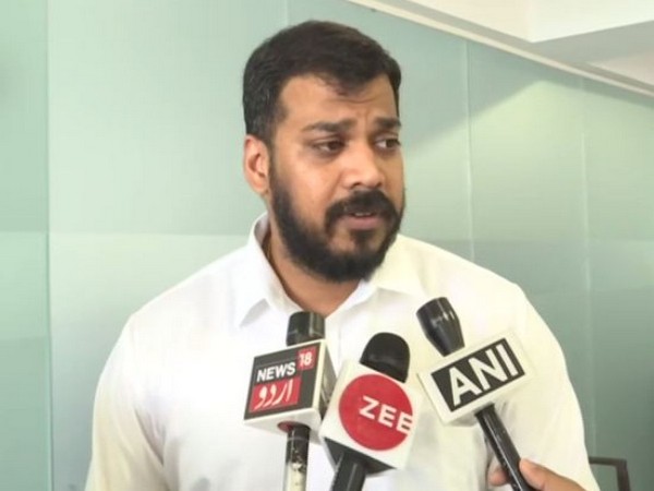 Andhra Pradesh Irrigation Minister P Anil Kumar speaking to reporters on Thursday. Photo/ANI