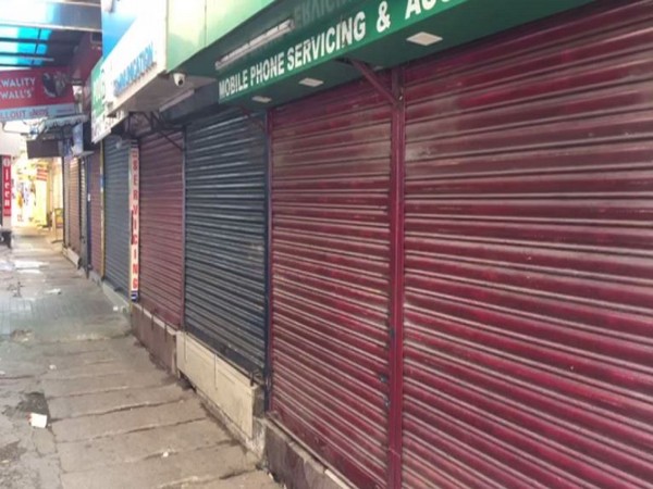 Closed shops in Kerala on Sunday. 