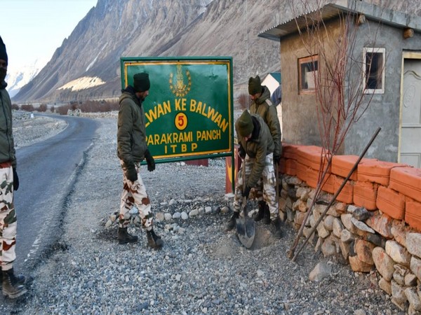 ITBP has started a massive plantation drive in Galwan valley (Photo/ANI)