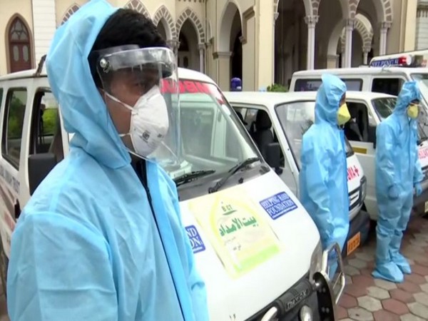 NGOs in Hyderabad have launched 14 ambulance services, setup common command room to serve COVID-19 patients (Photo/ANI)