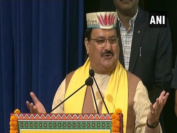 BJP working president Jagat Prakash Nadda while speaking at Mithila Vibhuti Smriti Parv Samaroh - 2019 in New Delhi on Sunday (Photo/ANI)