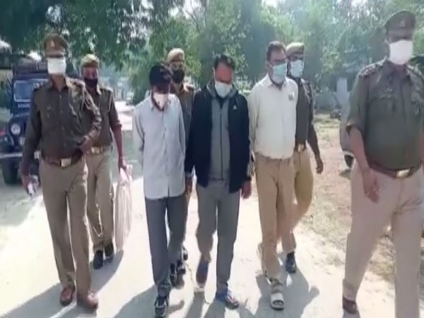 The three arrested persons in Muzaffarnagar on Wednesday. (Photo/ANI)