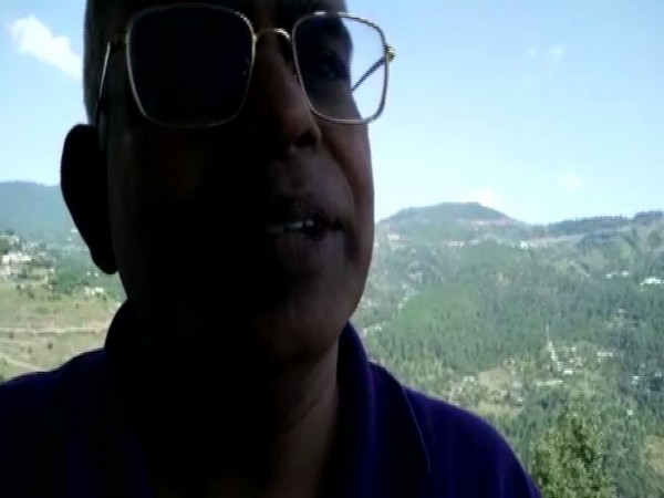 P T Venkataraman, who visited Pok, along with his wife apprising about his visit. (Photo/ANI)