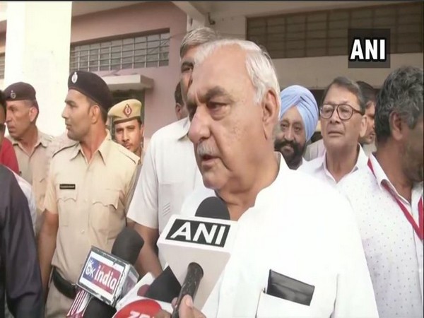 Congress leader Bhupinder Singh Hooda speaking to reporters in Rohtak on Thursday. Photo/ANI