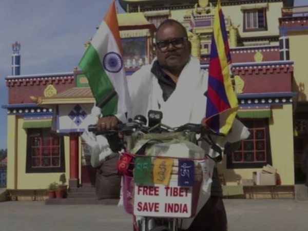 Indian crusader for Tibetan cause, Sandesh Meshram (Photo/ANI)