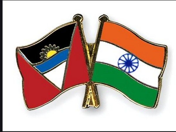 Antigua and India flags 