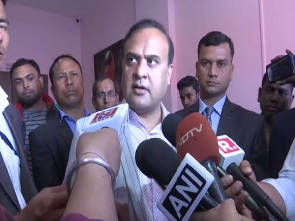 Assam Education Minister Himanta Biswas Sarma speaking to reporters in Guwahati on Wednesday. Photo/ANI