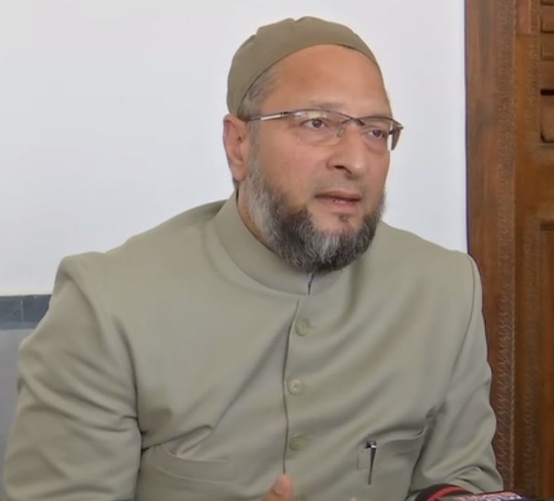 AIMIM president Asaduddin Owaisi while while speaking to media in Hyderabad on Thursday  (Photo/ANI)