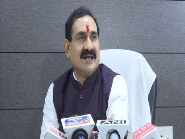 BJP leader Narottam Mishra speaking to reporters on Tuesday in Bhopal. Photo/ANI