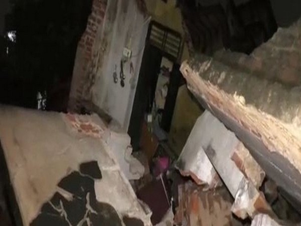 Residential building which collapsed in Tirupati (Photo/ANI)