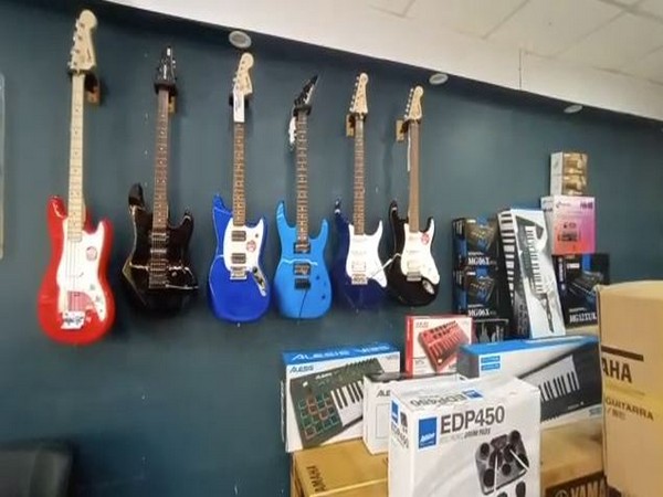Music instruments shop in Haldwani [Photo/ANI]