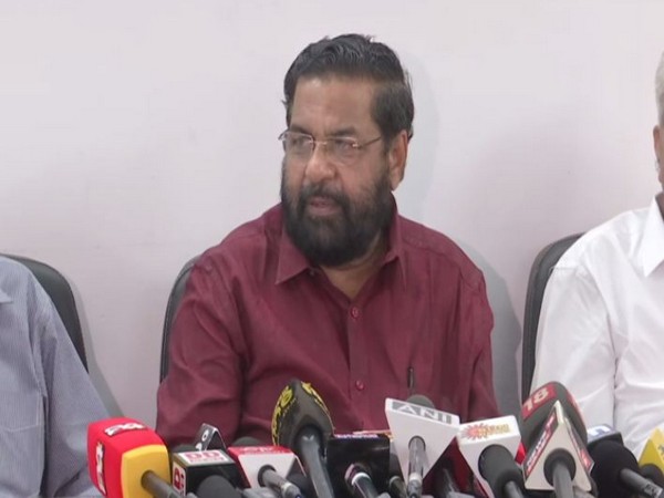 Devaswom Board Minister Kadakampally Surendran while speaking to the reporters on Sunday (Photo/ANI)