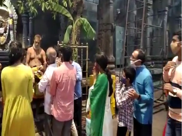 A visual from inside the Srikalahasti Temple. (Photo/ANI)