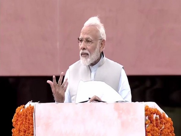 Prime Minister Narendra Modi interacting with officer trainees at Kevadia on Thursday. Photo/ANI