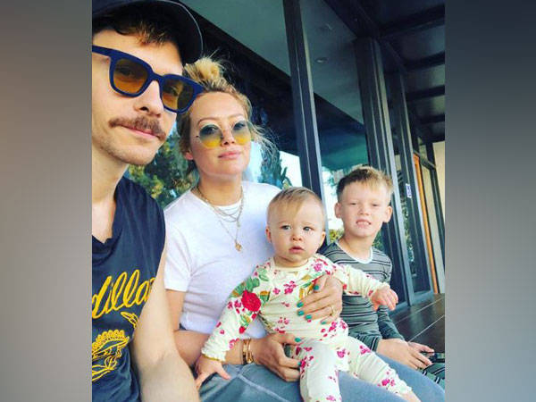 Hilary Duff with her children and fiancé