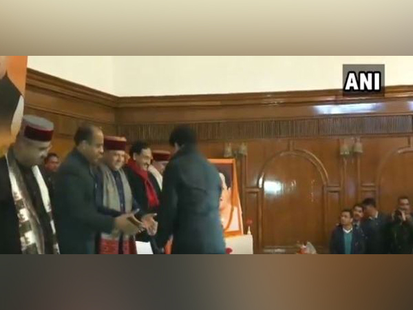 A visual from the function attended by Chief Minister Jairam Thakur and Union Minister Anurag Thakur in Shimla on Saturday. Photo/ANI