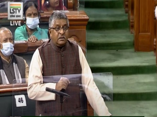 Union Law Minister Ravi Shankar Prasad in Lok Sabha