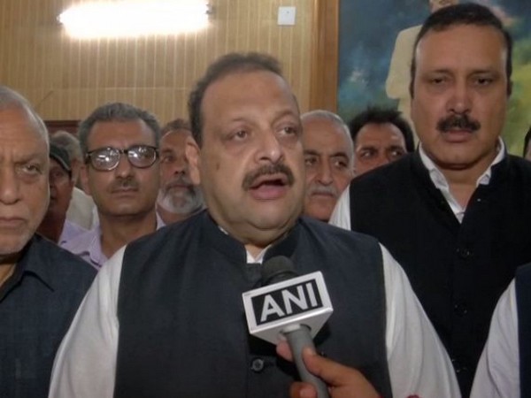 National Conference (NC) Devender Rana speaking to ANI in Jammu on Thursday. Photo/ANI