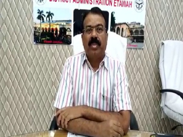 District Magistrate JB Singh speaking to ANI on Thursday. Photo/ANI