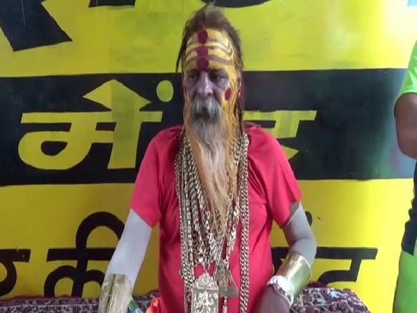 Popularly known as 'Golden Baba', Sudhir Makkar participates in the annual Kanwar Yatra in Meerut, Uttar Pradesh (Photo/ANI)