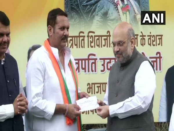 Udayanraje Bhosale joins Bharatiya Janata Party (BJP) (Photo/ANI)