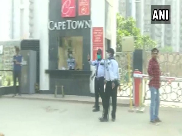 Visual from outside Supertech Capetown society in Gautam Budh Nagar (Photo/ANI)