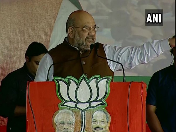 Union Home Minister Amit Shah while addressing an election rally in Jharkhand's Chatra on Thursday (Photo/ANI)