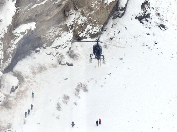 Stranded tourists evacuated from by the helicopters to the Army medical facility in Leh