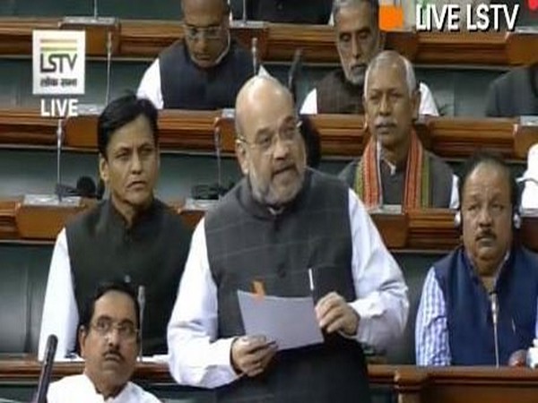 Union Home Minister Amit Shah while speaking in Lok Sabha on Wednesday (Photo/ANI)