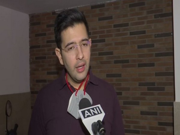 AAP MLA Raghav Chadha speaking to ANI on Sunday. 