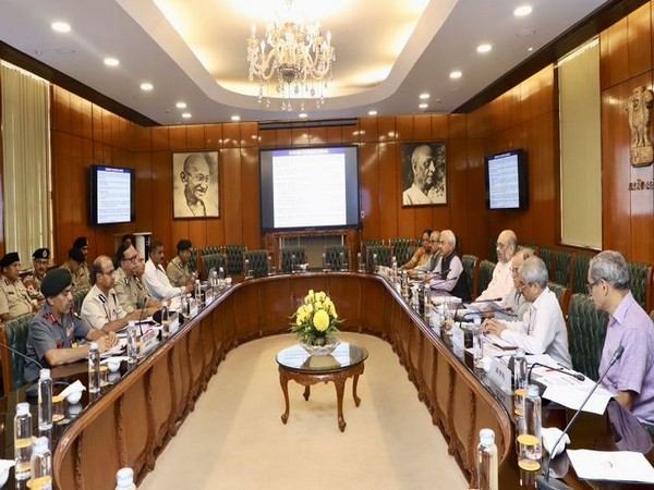 Union Home Minister Amit Shah chaired a high-level meeting to review the current status of border security and measures to be taken to strengthen it further. (Photo/ANI)