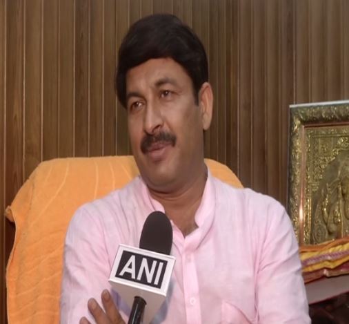 Delhi BJP Chief Manoj Tiwari speaking to ANI in New Delhi on Sunday. Photo/ANI